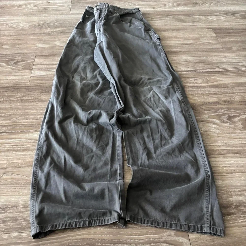 Vintage Y2K/2000s Baggy Grey Skater Style Carpenter Pants! 34x33